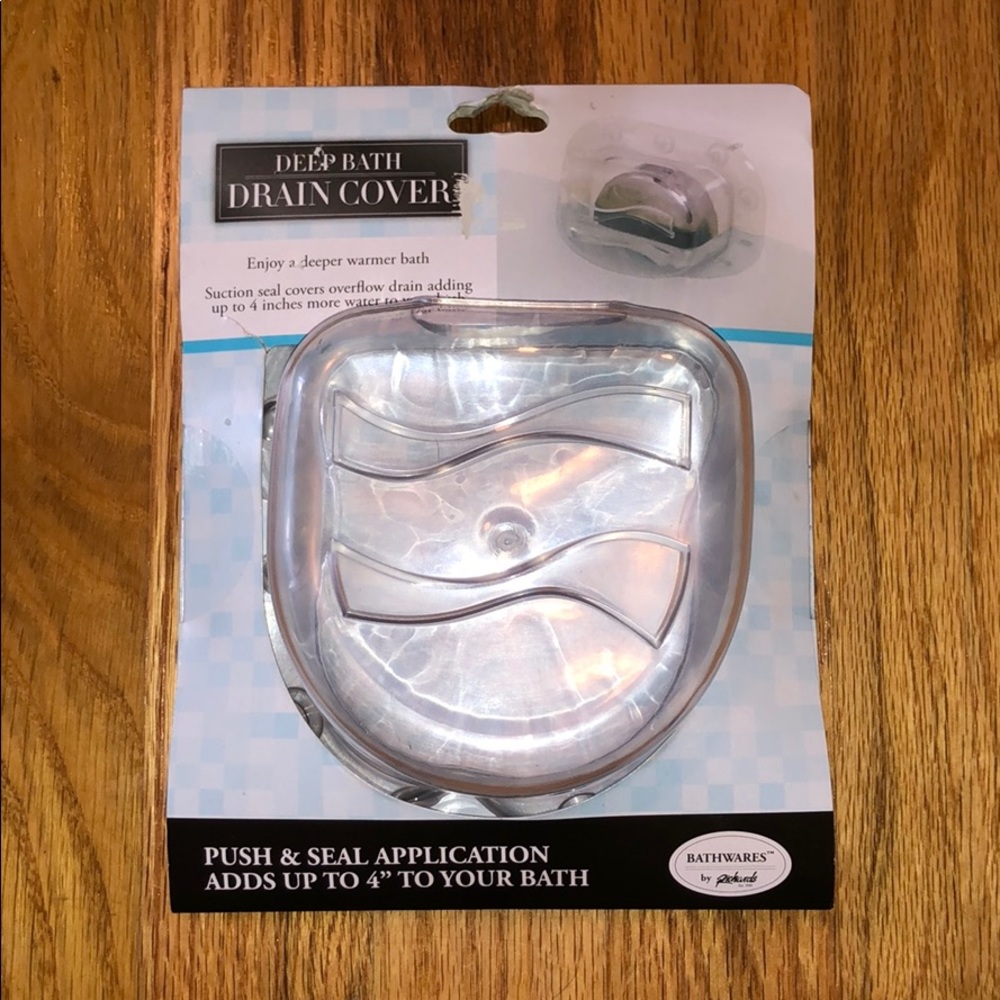 Deep bath drain cover! Adds 4inches to your bath!!